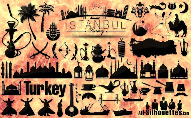 Turkey Istanbul vector icons