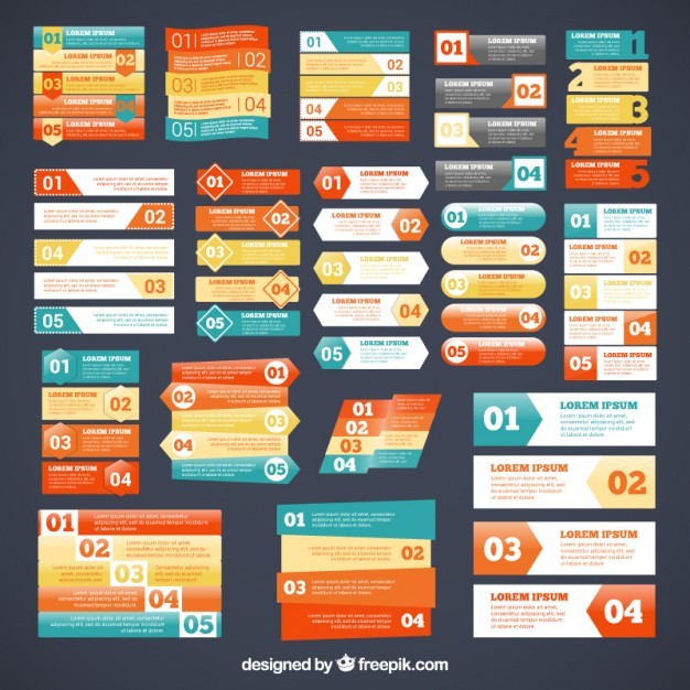 Variety of infographic banners  Vector | Free Download