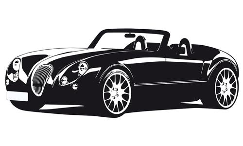 Various color of Retro cars vector 03