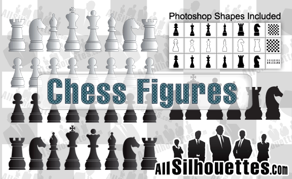 Vector Chess Figures – All-Silhouettes