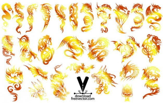 Vector Dragon Tattoo