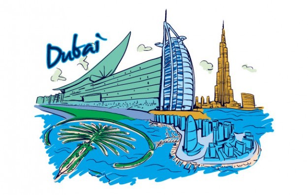 Vector Dubai Illustration