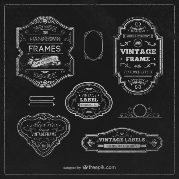Vintage labels and frames  Vector | Free Download