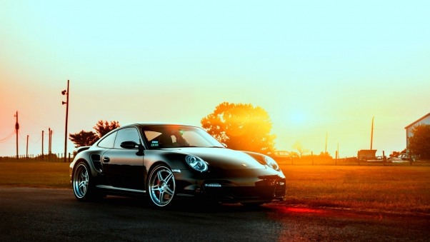 Wallpaper Porsche, Cars, City, Sunset HD