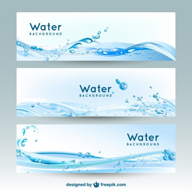 Water banner backgrounds Vector | Free Download