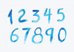 Watercolor Style Numbers – Download Free Vector Art, Stock Graphics & Images