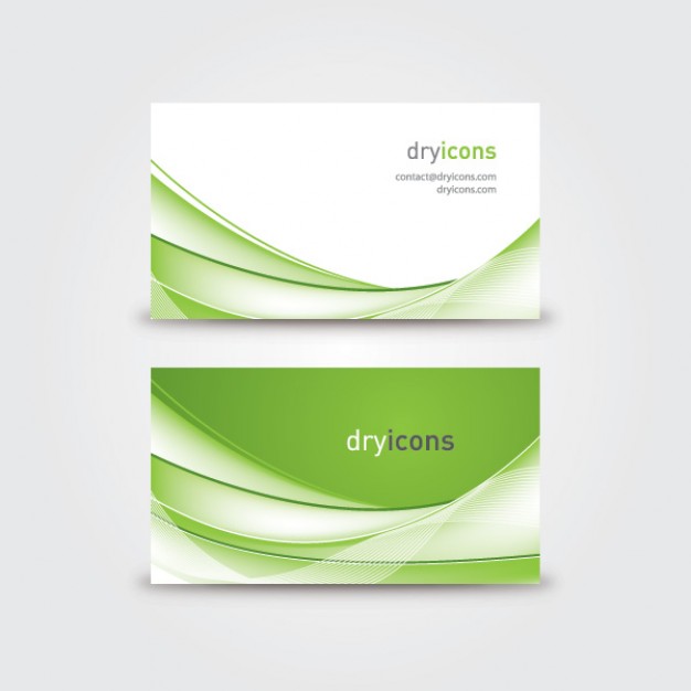 Wavy Business Card  Vector | Free Download