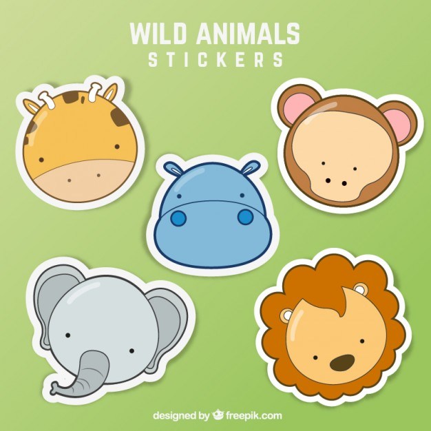 Wild animal stickers