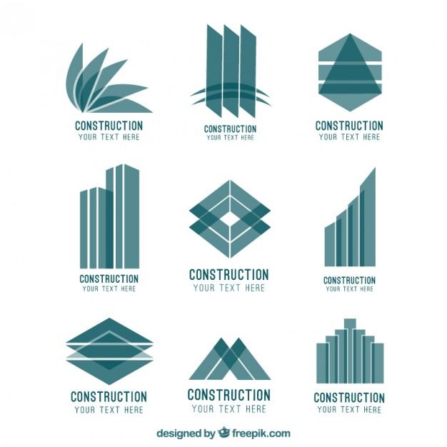 Abstract construction logos
