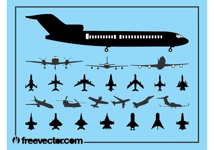 Aircraft Silhouette Set