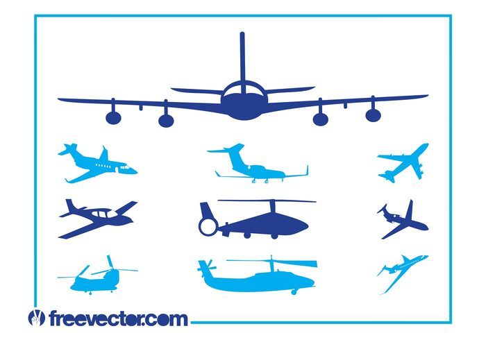 Aircraft Silhouettes Set