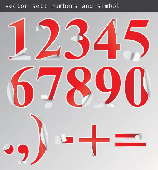 Arabic numerals sticker creative