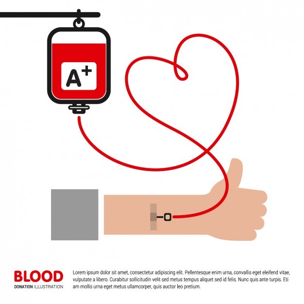 Arm Donating Blood Illustration
