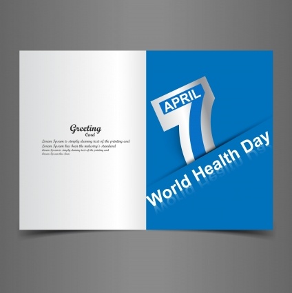Beautiful vector greeting card world health day background illustration