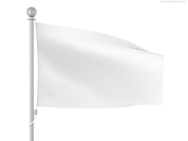 Blank white flag template