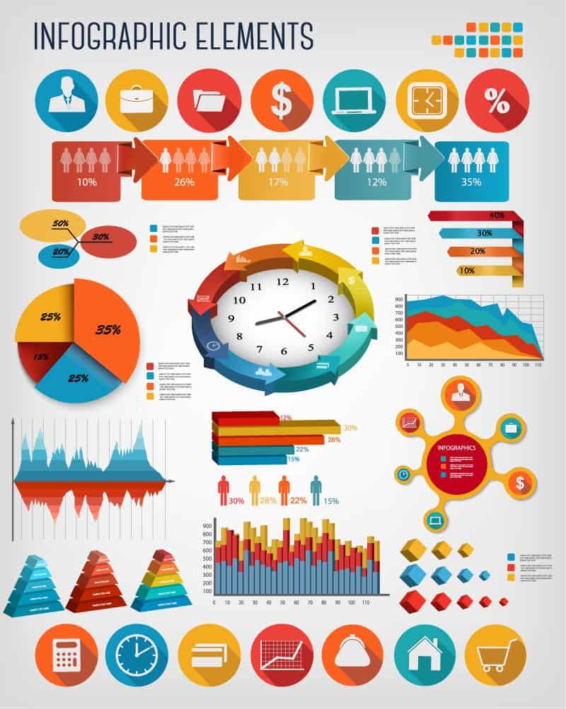 Business infographic design elements