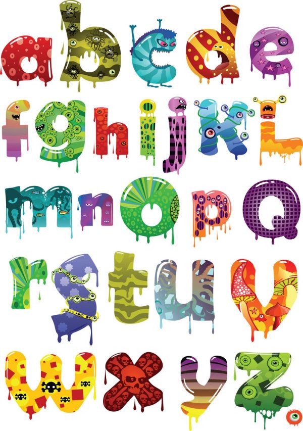 Cartoon alphabet