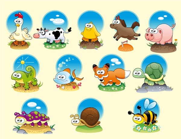 Cartoon animal vector material