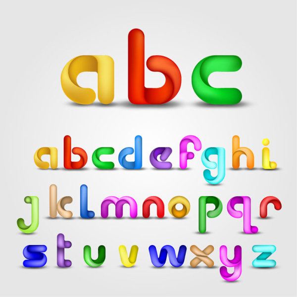 Cartoon creative letters 05