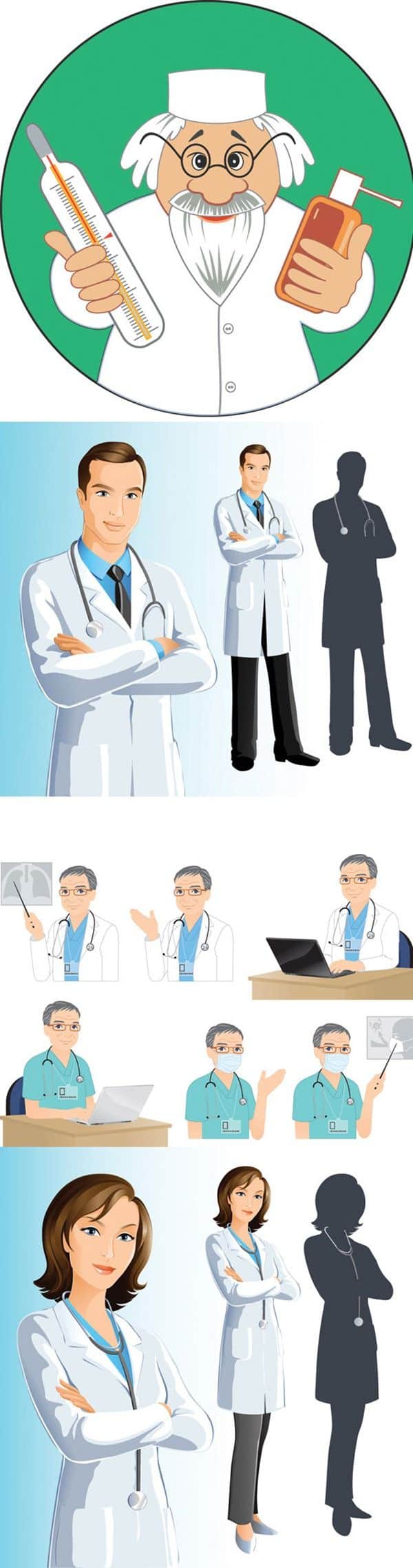 Cartoon medical staff