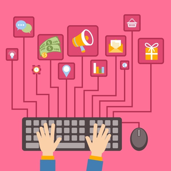 Cartoon social network illustrator