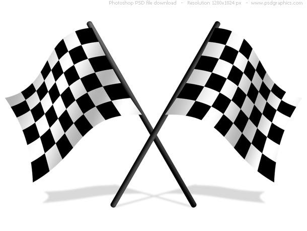 Checkered flags PSD icon