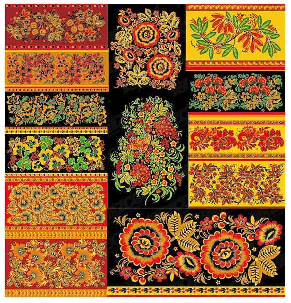 Classic pattern series of vector material -3 – lace patterns