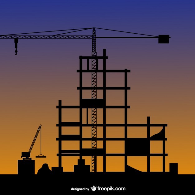 Construction silhouette vector