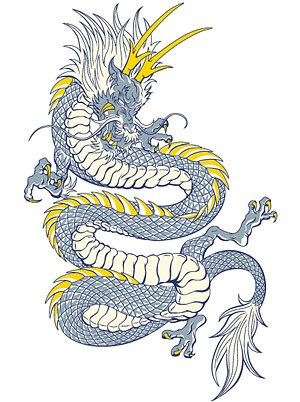 Cool Chinese dragon vector material -1