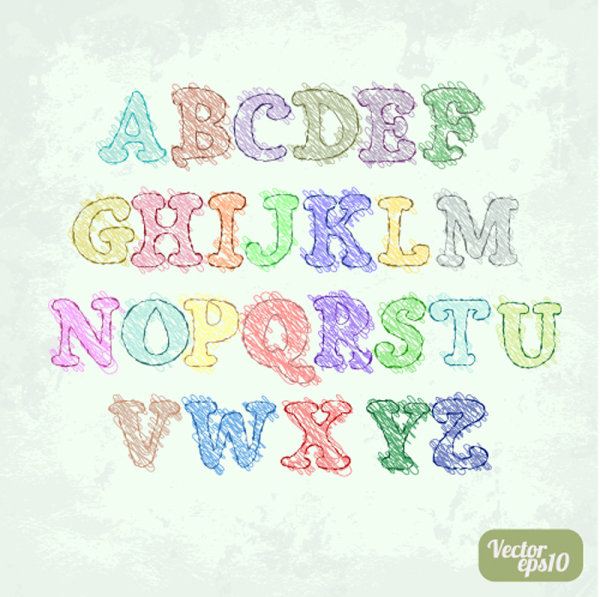 Crayon creative effects word
