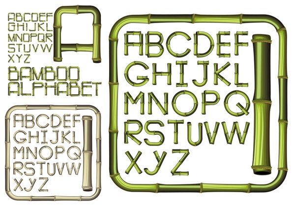 Creative Chinese bamboo creative letters