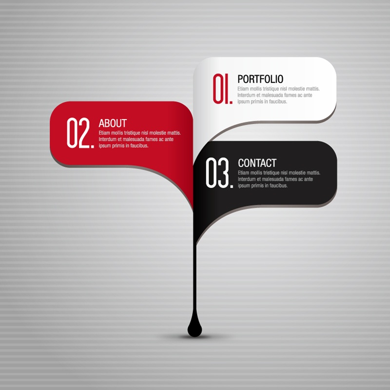 Creative label information map vector material