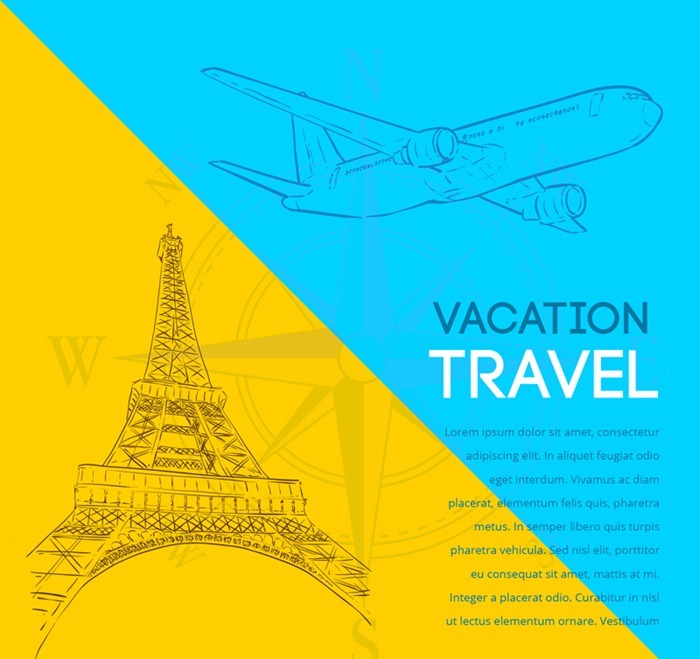 Creative Travel illustrator vector graphics