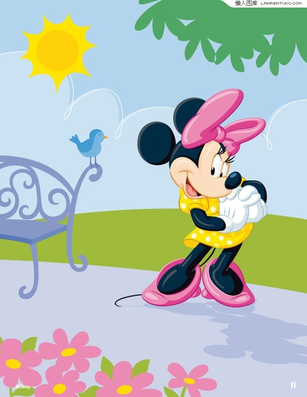 Disney cartoon cute Minnie vector material