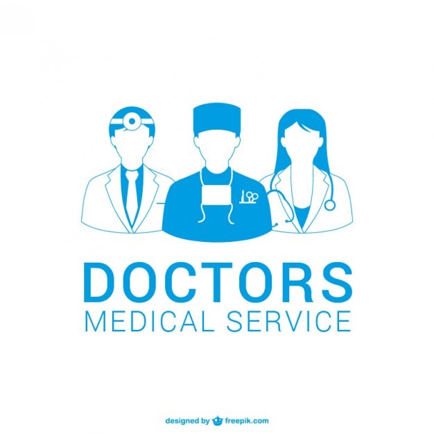 Doctors silhouettes vector