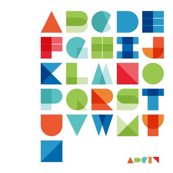 English font design material