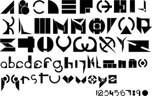 English letters creative design