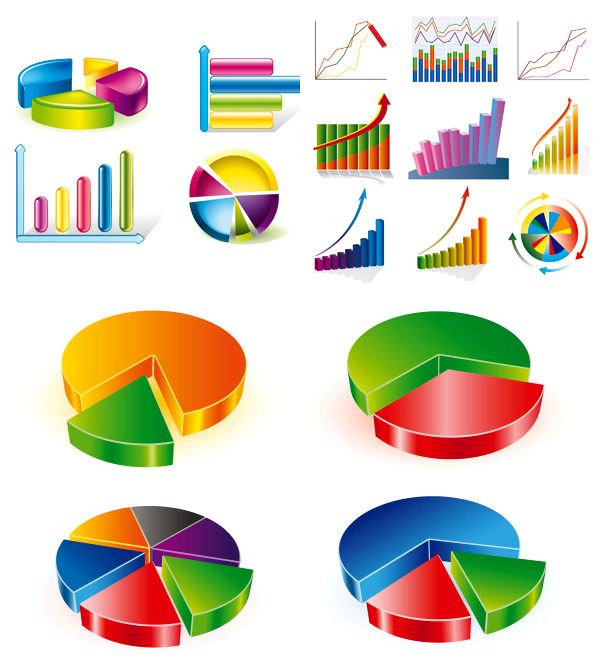 Exquisite three-dimensional graph icon