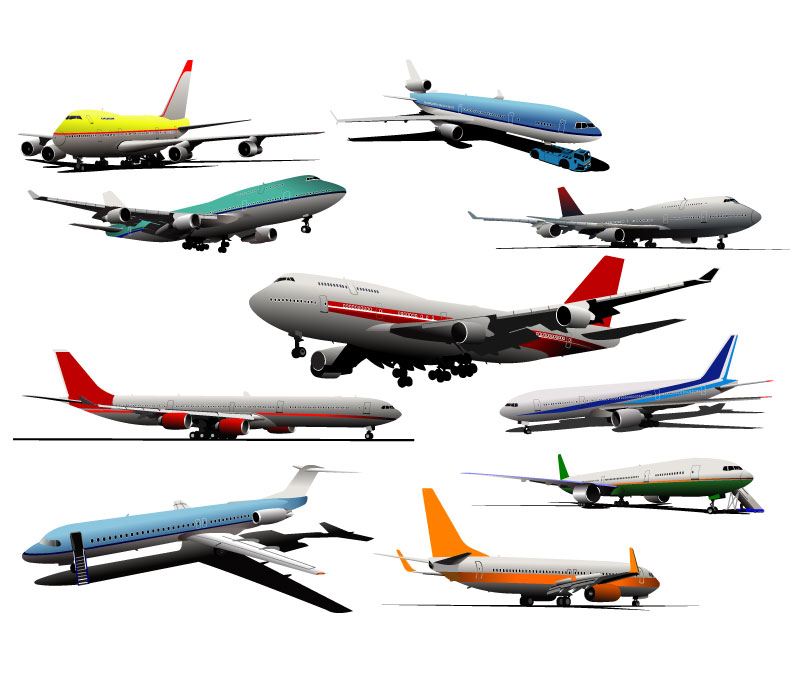 Fashion model aircraft vector material