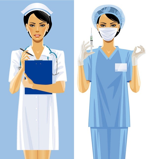 2 female health care design vector