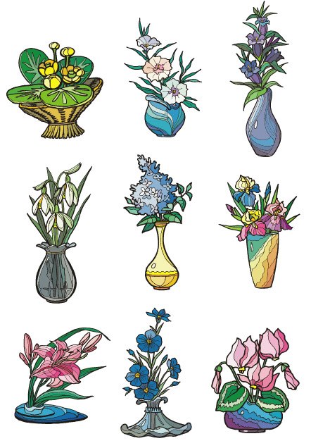 Flower Vector illustration style, material -2