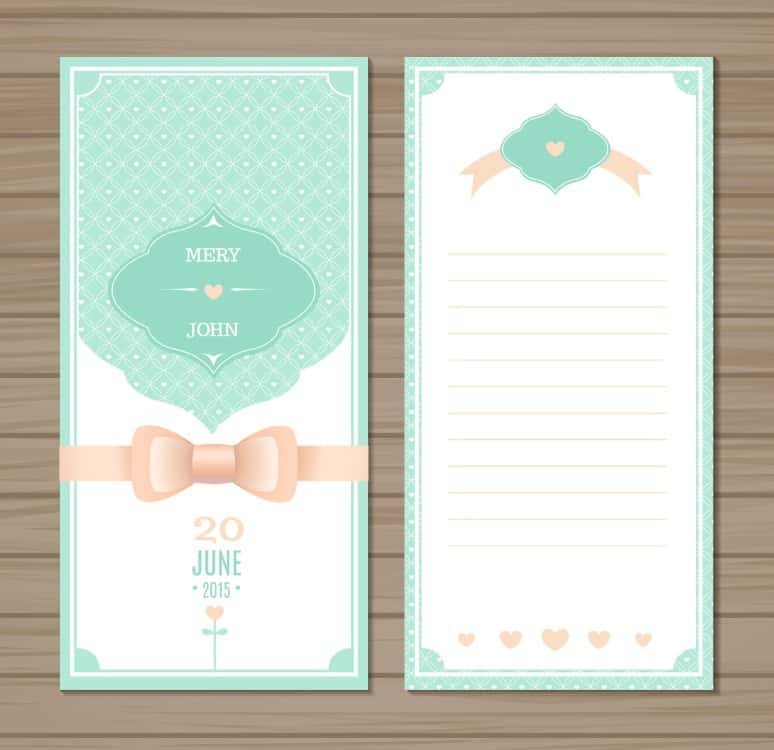 Fresh wedding invitation card design