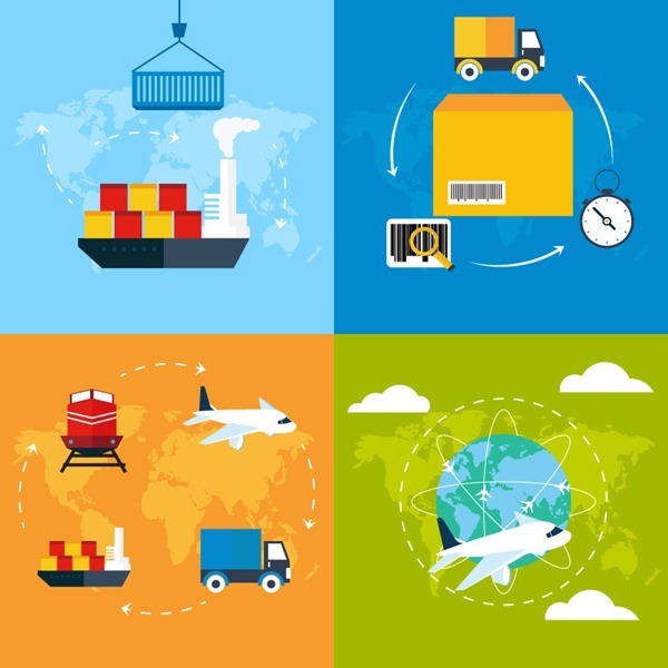 4 Global Transport illustrator vector graphics