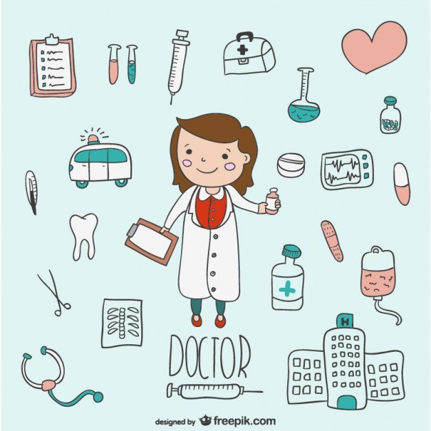 Hand drawn medical vectors