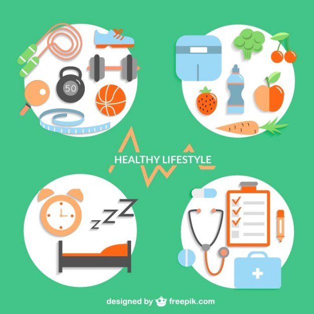 Healthy lifestyle design elements