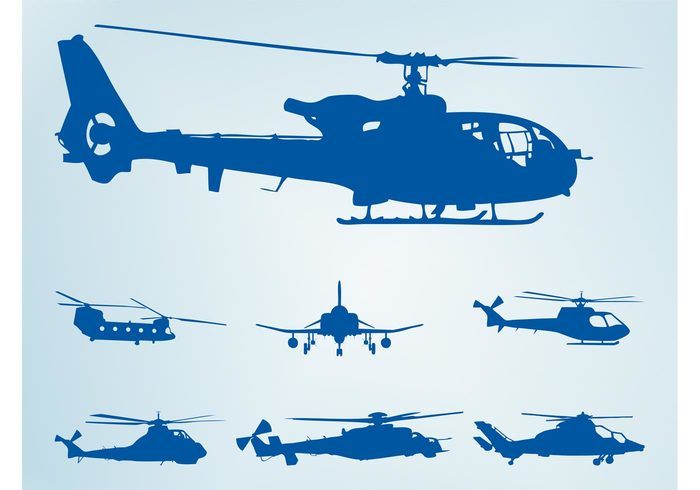Helicopter Silhouettes