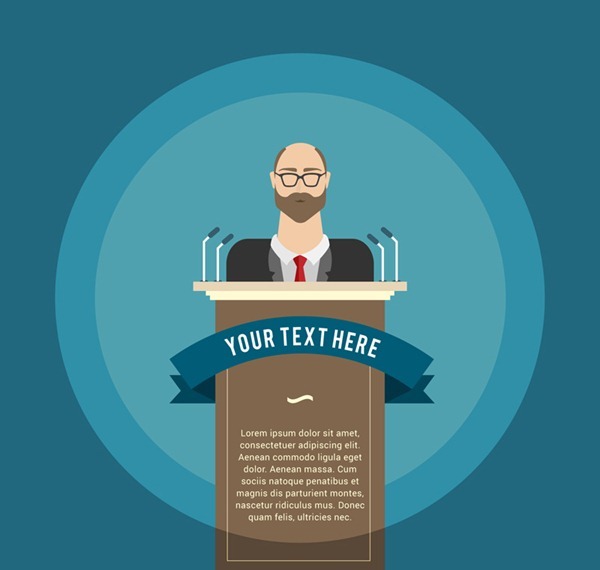 Man speech vector graphics