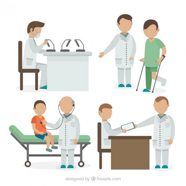 Medical situation collection in flat design
