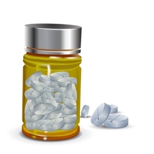 Medicines In A Bottle, Round Shaped vector