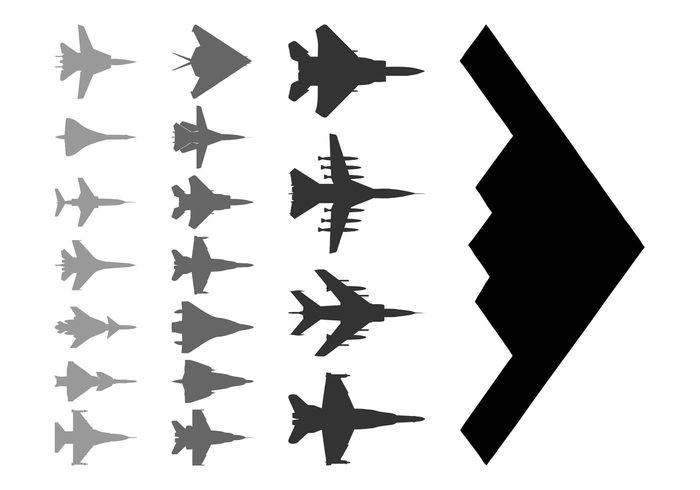 Military Aircraft Silhouettes